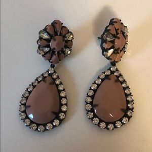 Vintage Pink Earrings with Gemstones